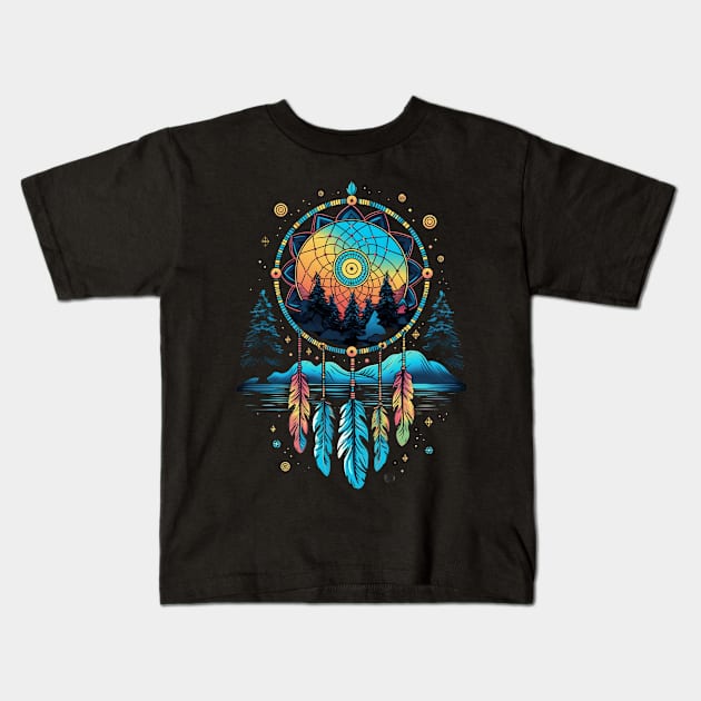 Dream catcher 5 Kids T-Shirt by Gypsykiss